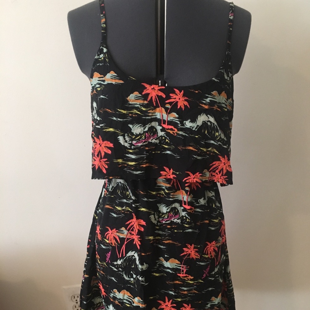 Tropical print dress